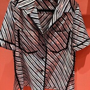 Authentic Fendi Silk Striped Shirt ( California Sky collection)